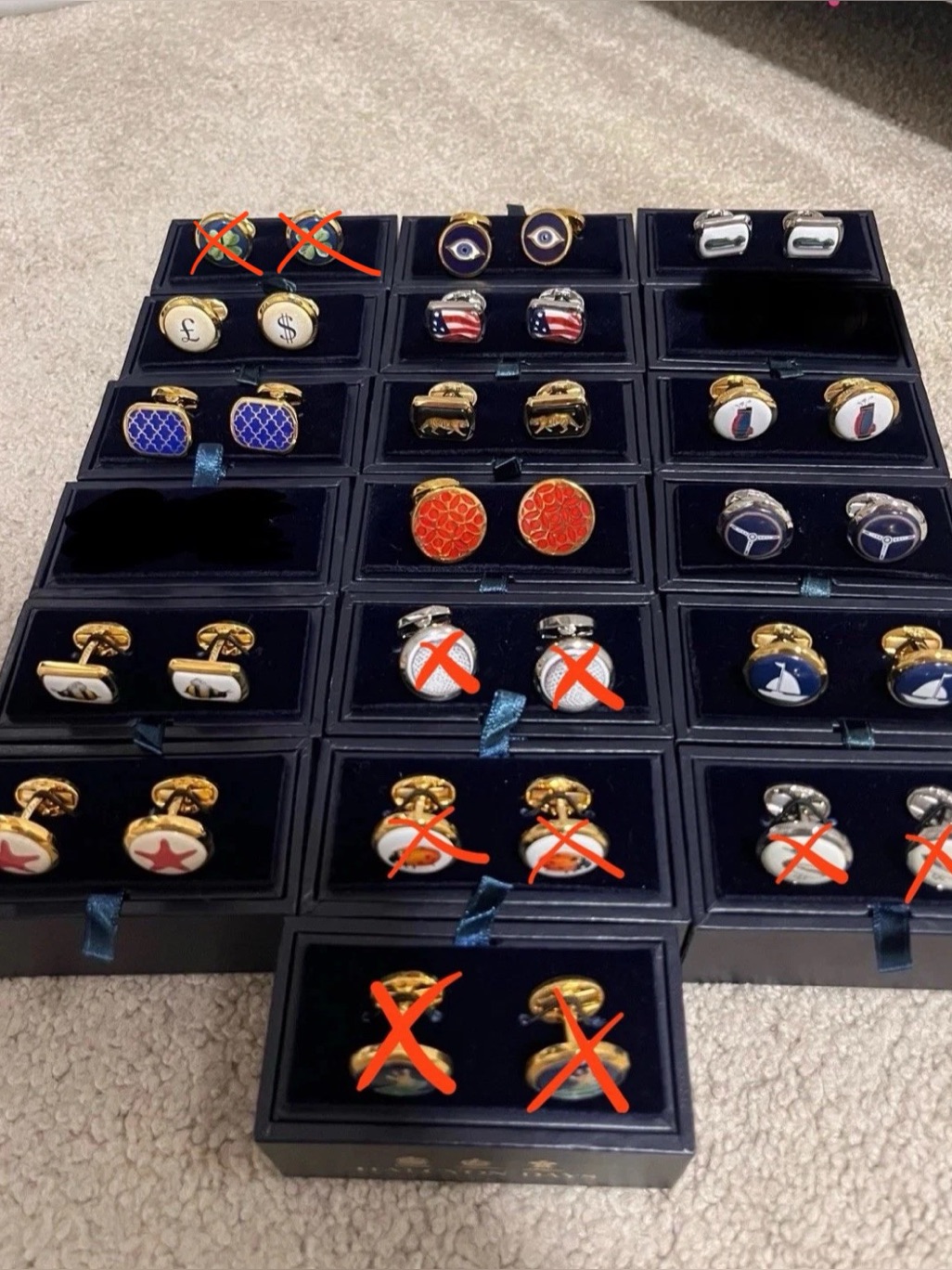One Halcyon Days Men Cufflinks Vintage